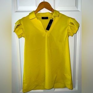 Tahari yellow shirt.